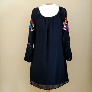 Va Va by Joy Han Embroidered Bird Dress
